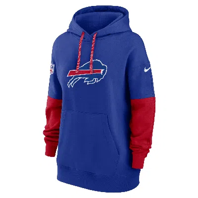 Nike Women's Royal Buffalo Bills 2024 Sideline Essential Fleece Pullover Hoodie In Royal,red