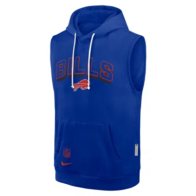 Nike Buffalo Bills Sideline  Men's Dri-fit Nfl Sleeveless Pullover Hoodie