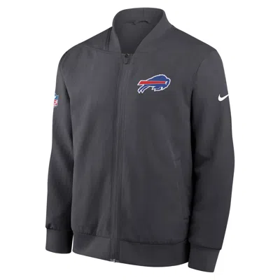 Nike Buffalo Bills Sideline  Men's Nfl Full-zip Bomber Jacket In Gray