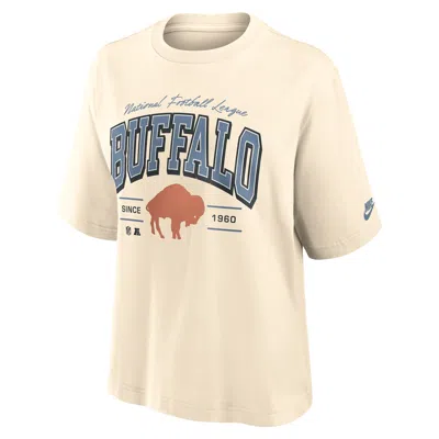 Nike Buffalo Bills Vintage Mod Boxy  Women's Nfl T-shirt In Neutral