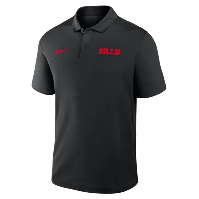 Nike Buffalo Bills Wordmark Victory  Men's Dri-fit Nfl Polo In Black