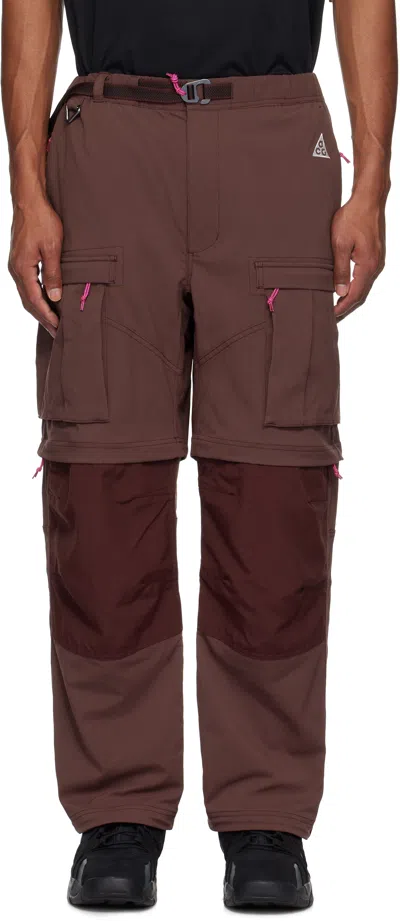 Nike Burgundy Acg Smith Summit Cargo Pants