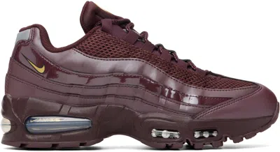 Nike Burgundy Air Max 95 Big Bubble Sneakers In Brown