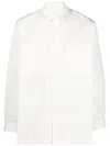 Nike Button-up Patch Pocket Shirt In White