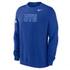 Nike Byu Club Fleece  Men's College Crew-neck Sweatshirt In Blue