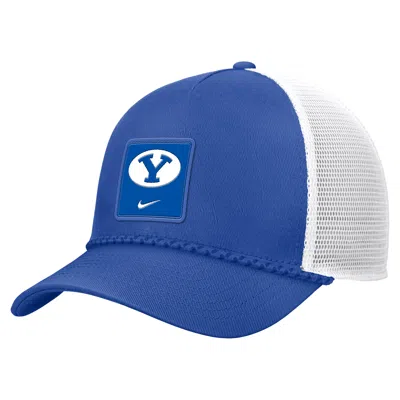 Nike Byu Sideline Rope  Unisex College Trucker Adjustable Hat In Blue