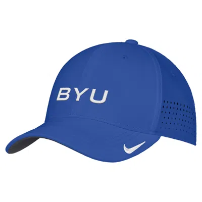 Nike Byu Sideline  Unisex Dri-fit College Hat In Blue