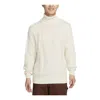 Nike Men's Life Cable Knit Turtleneck Sweater In White