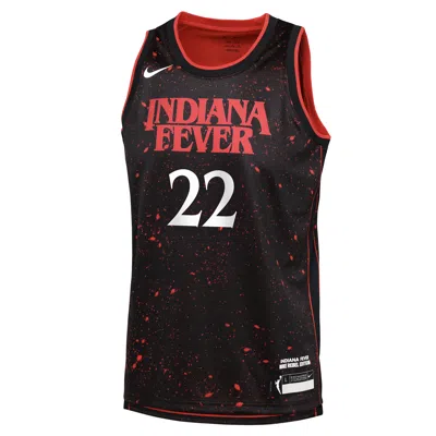 Nike Caitlin Clark Indiana Fever X Stranger Things 2025 Rebel Edition Kids'  Dri-fit Wnba Victory Jersey In Black