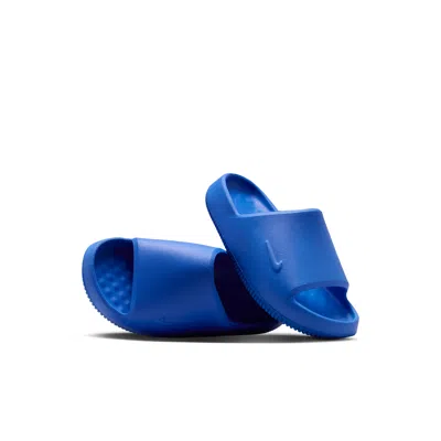 Nike Calm 2.0 Little Kids' Slides In Blue