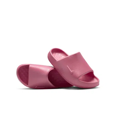 Nike Calm 2.0 Premium Big Kids' Slides In Pink