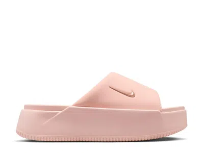 Nike Calm Elevation Platform Slide Sandal In Pink