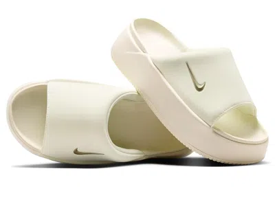 Nike Calm Elevation Women's Sandals Coconut Milk/coconut Milk: 9 B - Medium In White