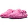 Nike Calm Faux Fur Mule In Pink