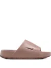 Nike Calm Logo-debossed Slides In Purple