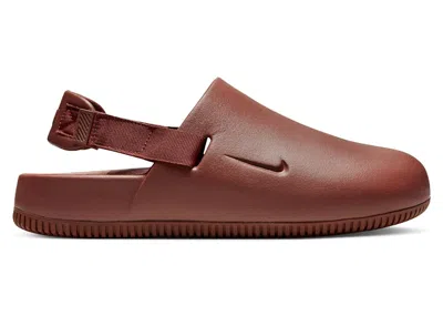 Pre-owned Nike Calm Mule (women's) Sneakers In Red Sepia In Brown