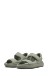 Nike Calm Sandal In Army/metallic Silver
