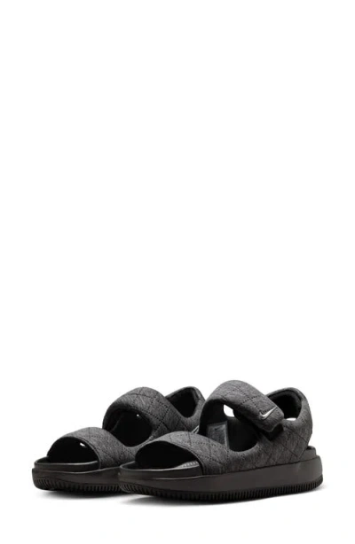 Nike Calm Se Sandal In Black/silver/black