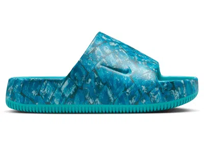 Pre-owned Nike Calm Slide Norblack Norwhite (women's) Sneakers In Dusty Cactus/armory Navy Blue/dynamic Turquoise