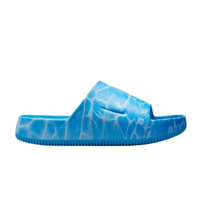 Pre-owned Nike Calm Slide 'printed - Antarctica Coast' | Blue | Men's Size 14