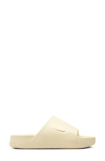 Nike Calm Slide Sandal In Alabaster/ Alabaster