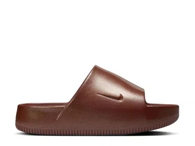 Nike Calm Slide Sandal In Brown