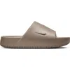 Nike Women's Calm Slides In Mink Brown/brown
