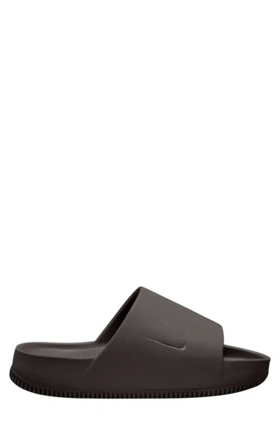 Nike Calm Slide Sandal In Velvet Brown/ Velvet Brown