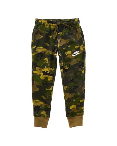 Nike Kids' Camo Fleece Jogger Pant In Green