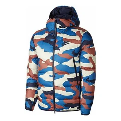 Nike Camouflage Casual Sports Printing Down Jacket Camouflage In Multi