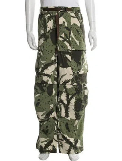 Pre-owned Nike Camouflage Print Cargo Pants In Green
