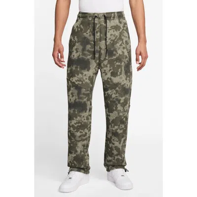 Nike Camouflage Tech Fleece Pants In Green