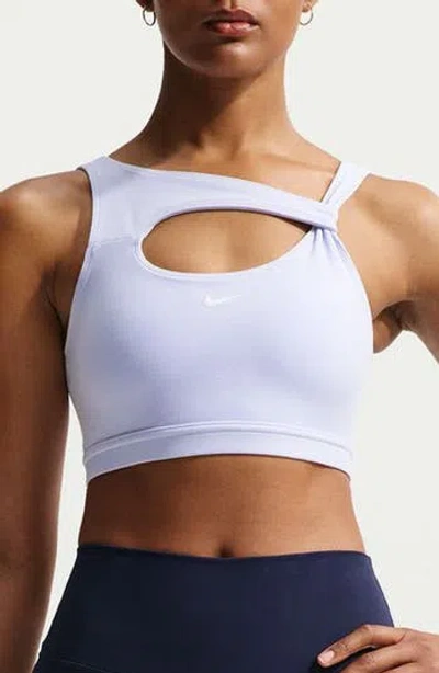 Nike Capsule Asymmetric Sports Bra In White