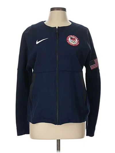 Pre-owned Nike Cardigan Sweater In Blue