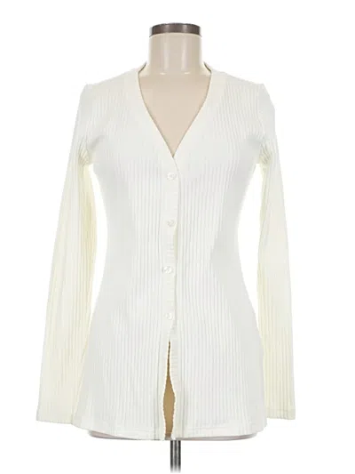 Pre-owned Nike Cardigan Sweater In White