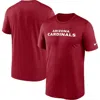 Nike Cardinal Arizona Cardinals Primetime Legend Wordmark Performance T-shirt In Red