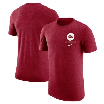 Nike Cardinal Arkansas Razorbacks Retro Tri-blend T-shirt