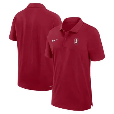 Nike Cardinal Stanford Cardinal 2024 Sideline Woven Performance Polo