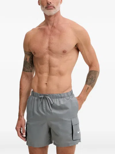 Nike Cargo Swim Shorts In Gray