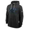 Nike Carolina Panthers Initial Home Sideline  Men's Dri-fit Nfl Pullover Hoodie In Black