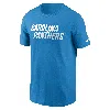 Nike Carolina Panthers Primetime Wordmark Essential  Men's Nfl T-shirt In Blue