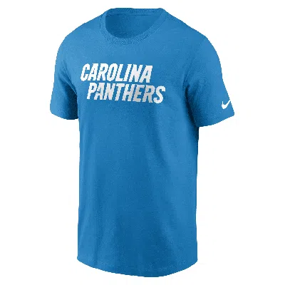 Nike Carolina Panthers Primetime Wordmark Essential  Men's Nfl T-shirt In Blue