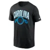 Nike Carolina Panthers Rewind Front And Back Hit Essential  Men's Nfl T-shirt In Black