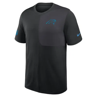Nike Black Carolina Panthers Sideline Uv Performance Coach Shirt