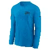 Nike Blue Carolina Panthers Sideline Performance Long Sleeve T-shirt