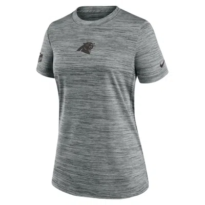 Nike Carolina Panthers Sideline Team Issue Velocity  Women's Dri-fit Nfl T-shirt