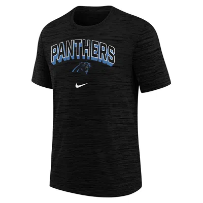 Nike Carolina Panthers Sideline Velocity Big Kidsâ  Dri-fit Nfl T-shirt In Black