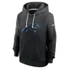 Nike Carolina Panthers Sideline  Women's Dri-fit Nfl Pullover Hoodie In Black