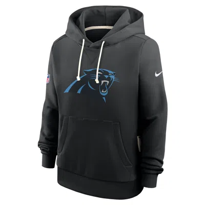 Nike Carolina Panthers Sideline  Women's Dri-fit Nfl Pullover Hoodie In Black