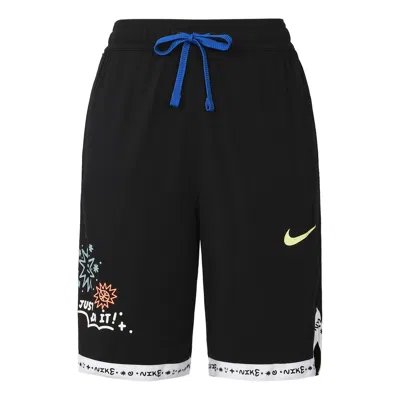 Nike Cartoon Painting Printing Sports Shorts Black